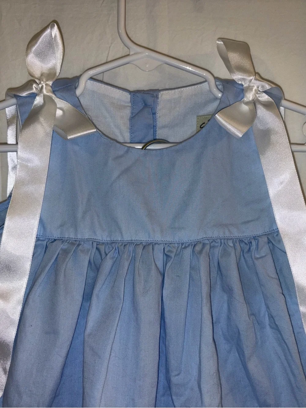 Blue Eyelet Lace-Trim Kids Matching Set
